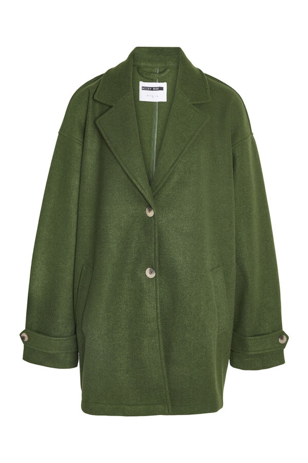 Noisy May Short coat with lapels green