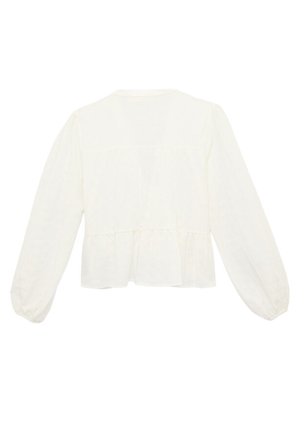 Koton Camisa de mangas abullonadas marfil