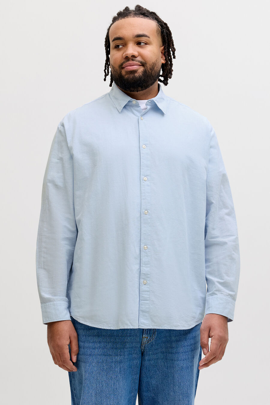 Camisa lino manga larga