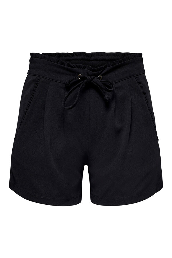 JDY Short detalle ondulado negro