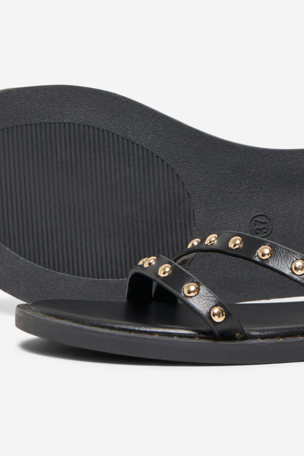 Only Studded flat sandal Crna