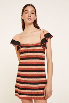 Springfield Short Crochet Stripes Dress color