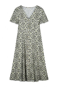 Springfield Vestido camiseiro estampado em linho