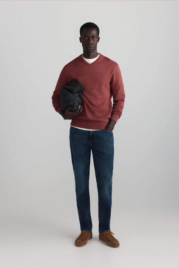Springfield Pull basique col en V rose