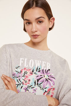 Springfield Sweatshirt "Flower Essence" silber