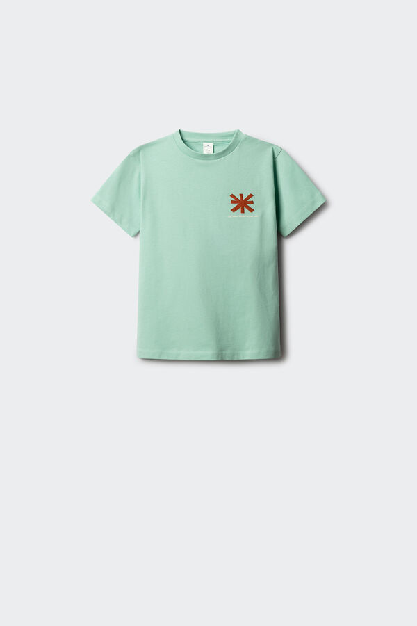 Springfield Kids T-shirt manga curta &eacute;tnica para menino verde