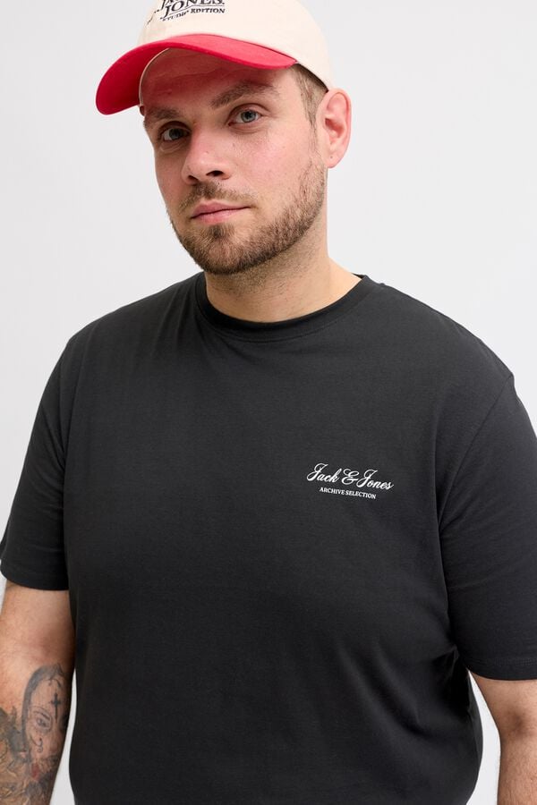 Jack & Jones PLUS T-shirt de manga curta com logo preto