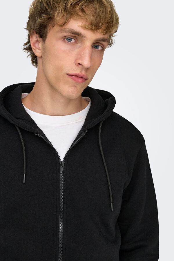 Only & Sons Sudadera con cremallera negro