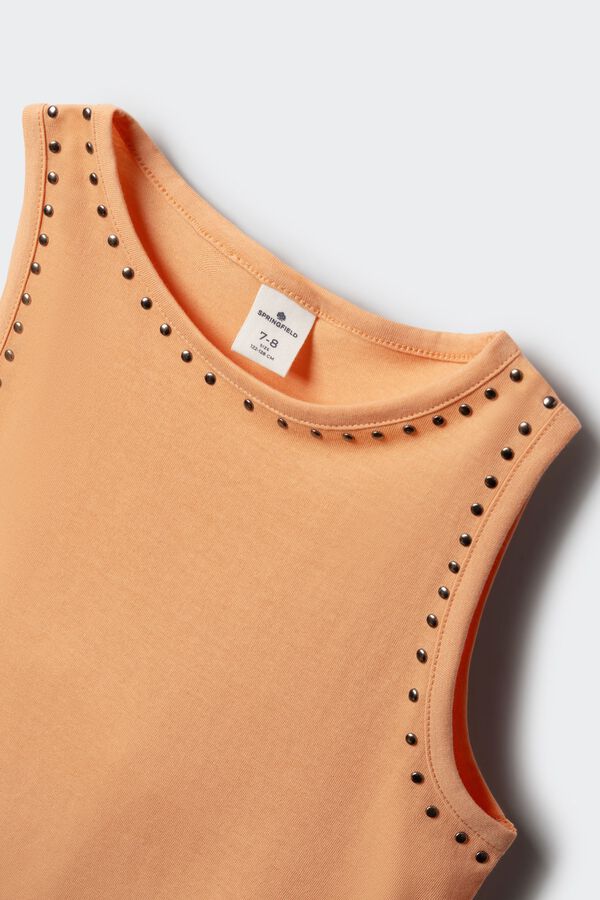 Springfield Kids Top sa nitnama za devojčice Narandžasta