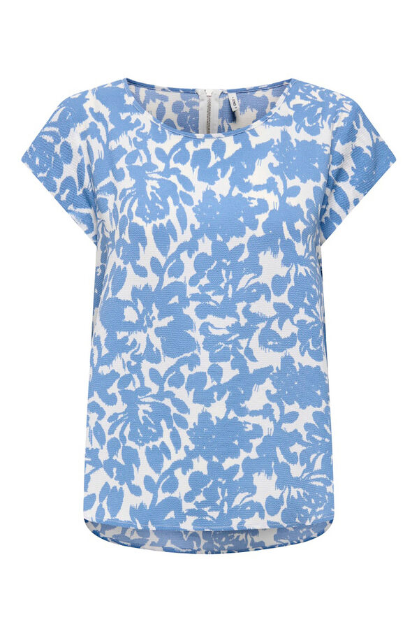 Only Printed short sleeve T-shirt blue