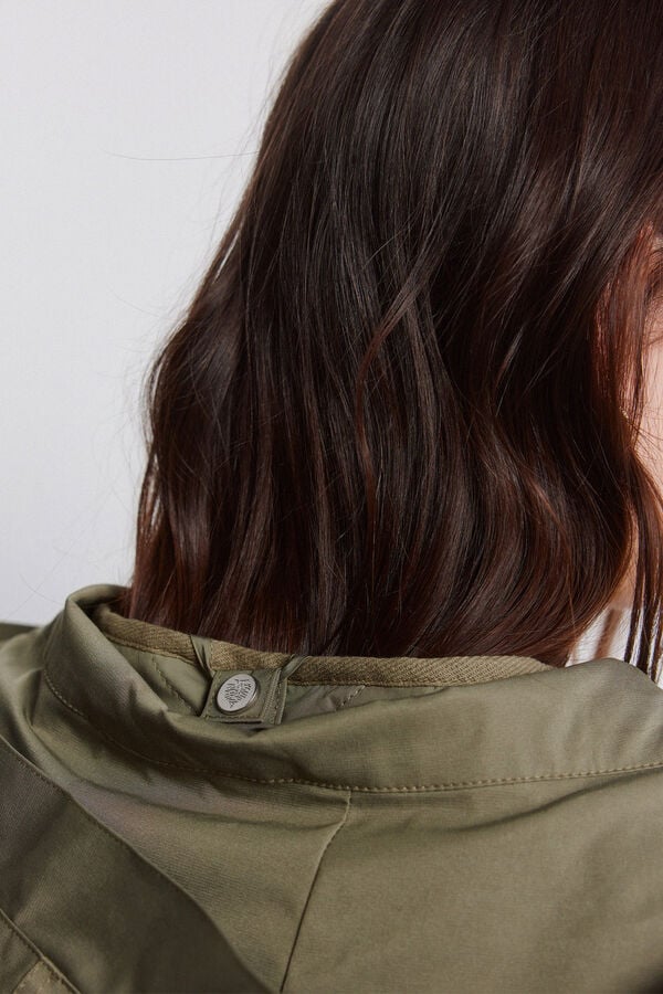 Springfield Hooded water-repellent parka beige