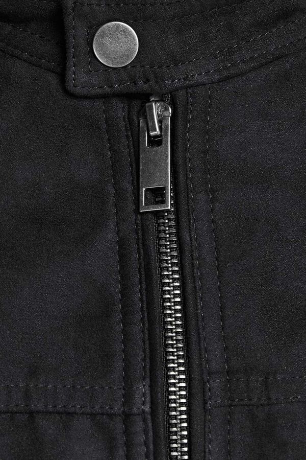 Jack & Jones Chaqueta motera simil ante negro