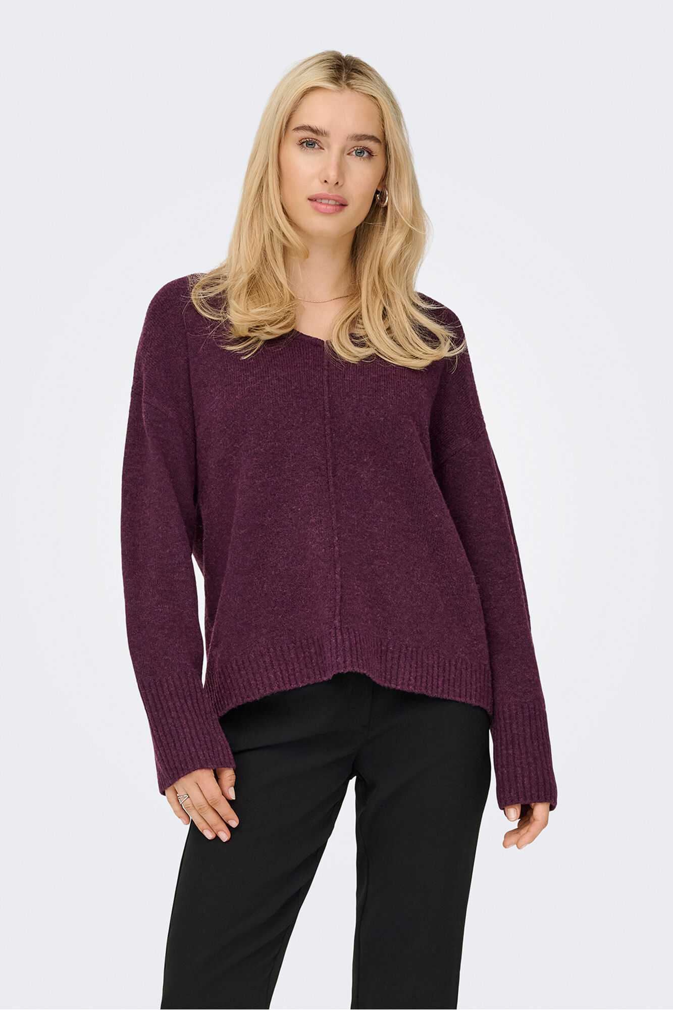 Only Jersey de cuello pico