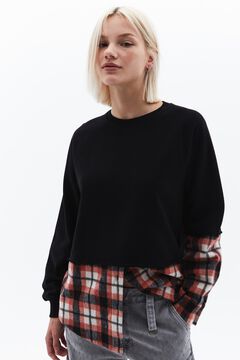 Oxxo Sudadera efecto camisa