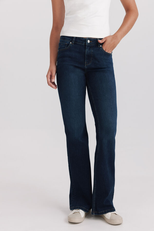 Springfield Jeans bootcut flare tiro bajo azul