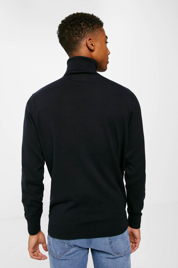 Springfield Essential polo neck jumper blue