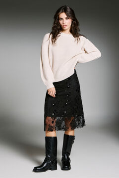 Only Sequinned midi skirt