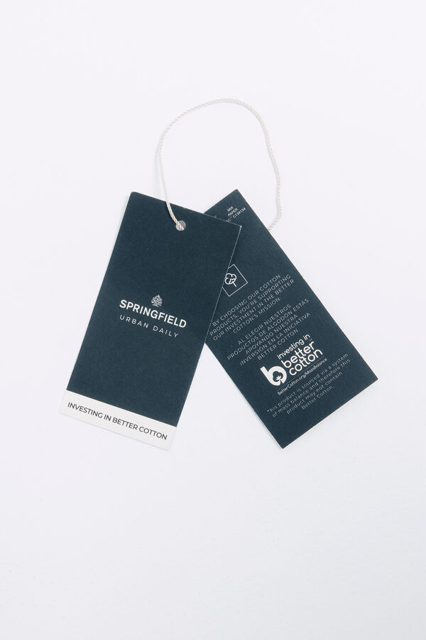 Springfield T-shirt popelina riscas azul