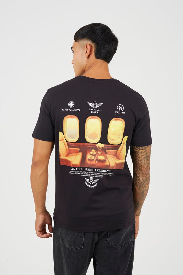 Brave Soul Camiseta manga corta print negro