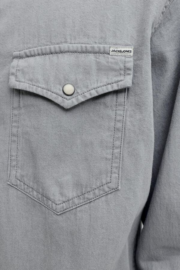 Jack & Jones Denim regular shirt grey