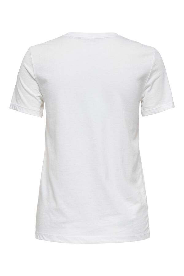 Only short-sleeved T-shirt blanc