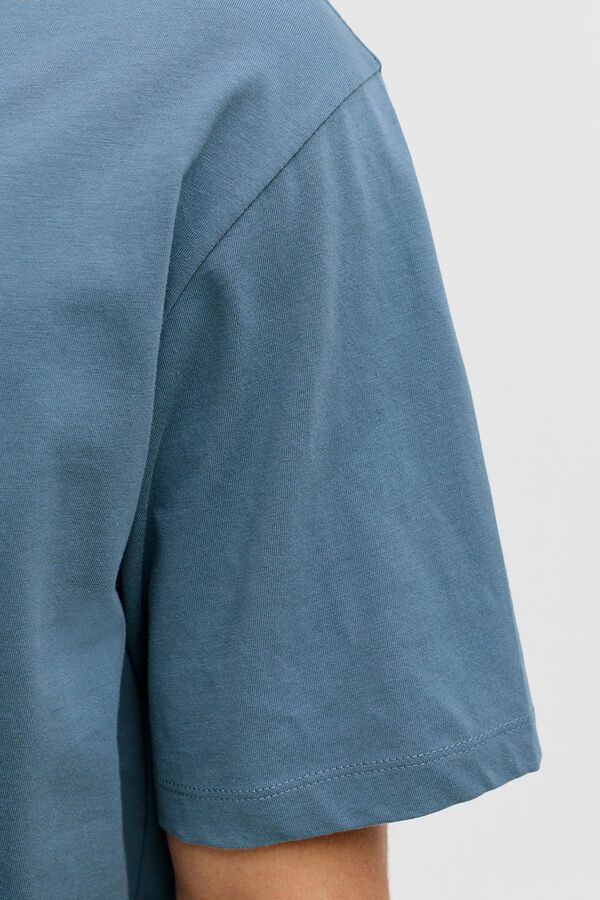 Jack & Jones Camiseta logo frontal gris