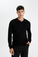 DeFacto Polo neck jumper black