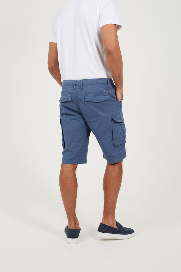 Brave Soul Short cargo con siete bolsillos azul
