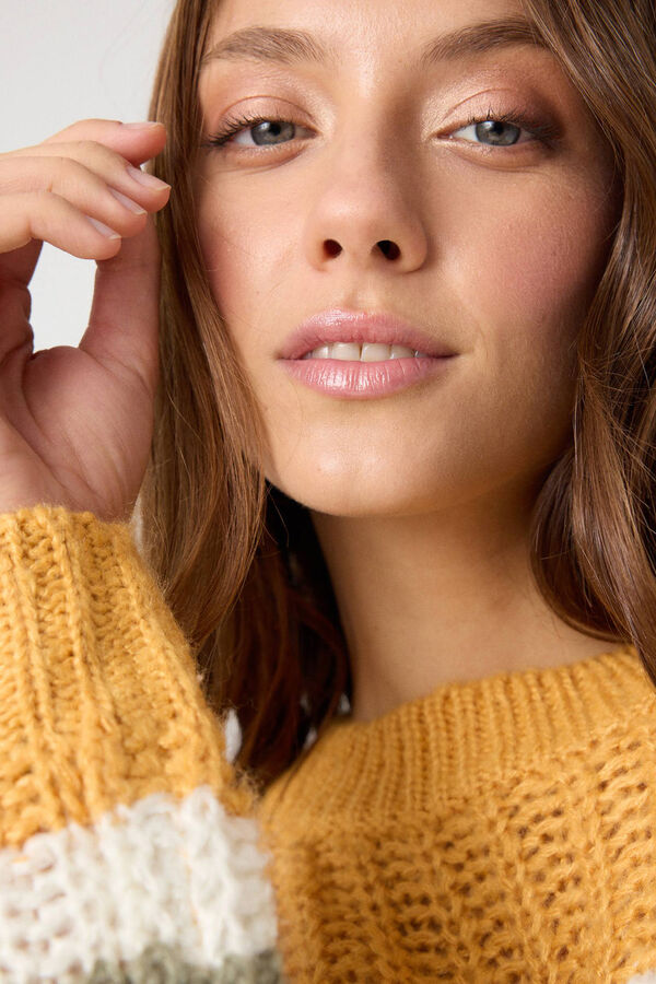 Inside Jersey Punto Rayas amarillo