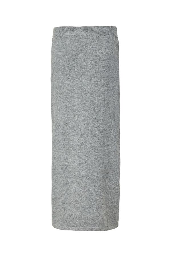 Pieces Knit long skirt grey