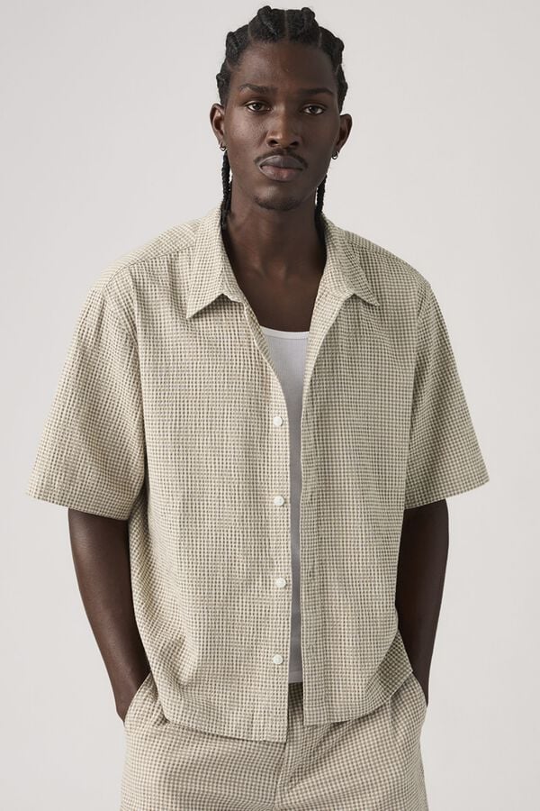 Levi's Camisa crop de manga corta blanco