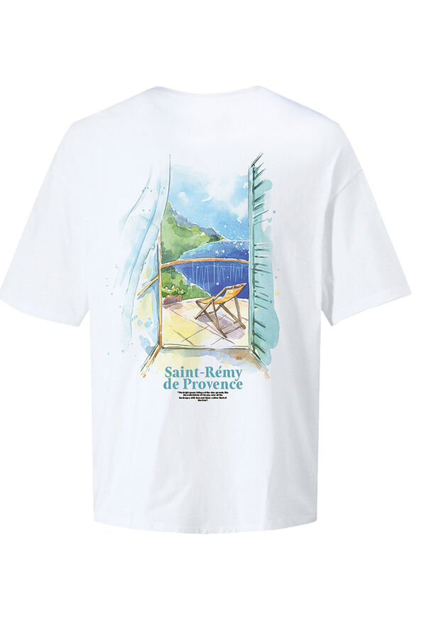 Jack & Jones Camiseta back print blanco