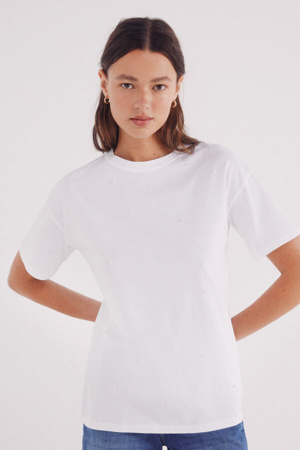 Springfield Front pearl T-shirt printed