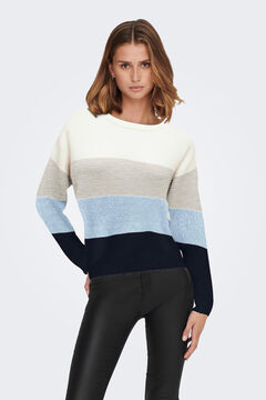 Springfield Colourblock jersey-knit jumper white