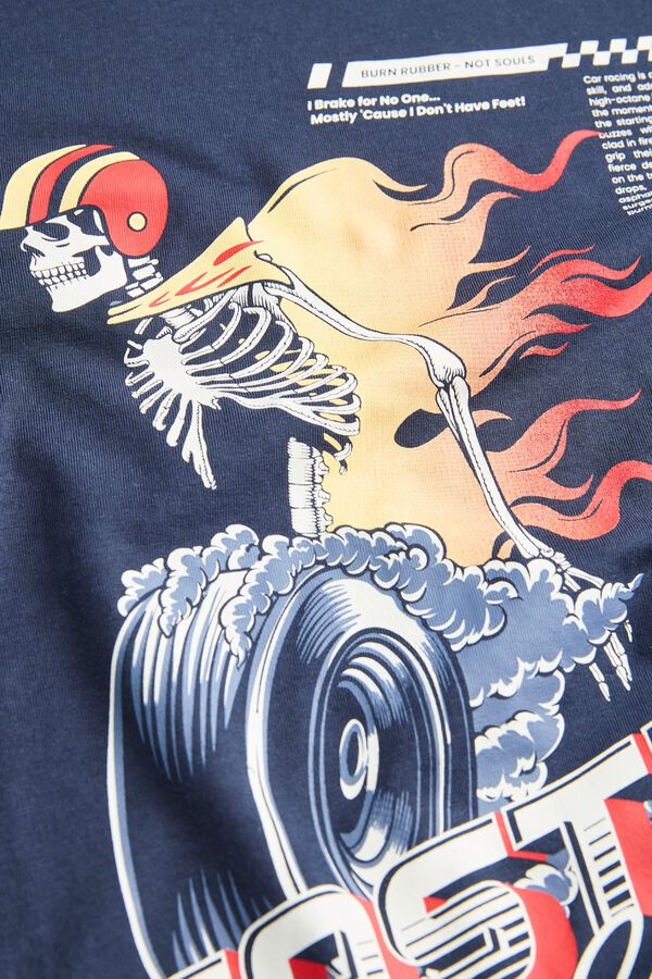 Jack & Jones PLUS Printed short sleeve T-shirt blue