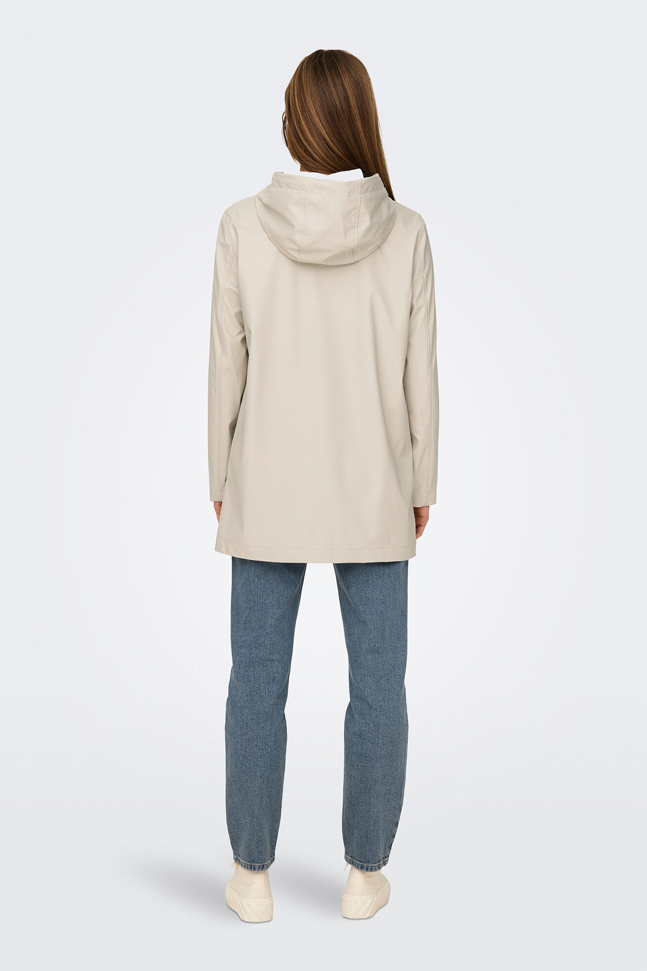 Only Chubasquero con capucha cierre botones