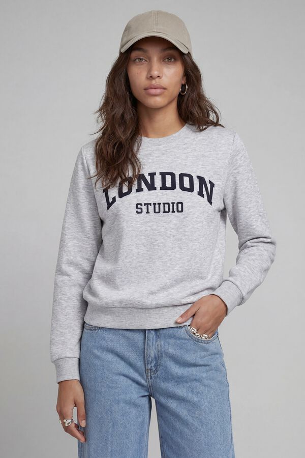 JJ REBEL Round neck sweatshirt grey
