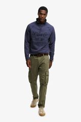 Superdry Round neck logo sweatshirt blue