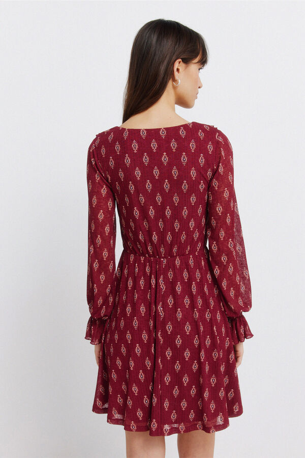 Springfield Print ruffle short dress printed