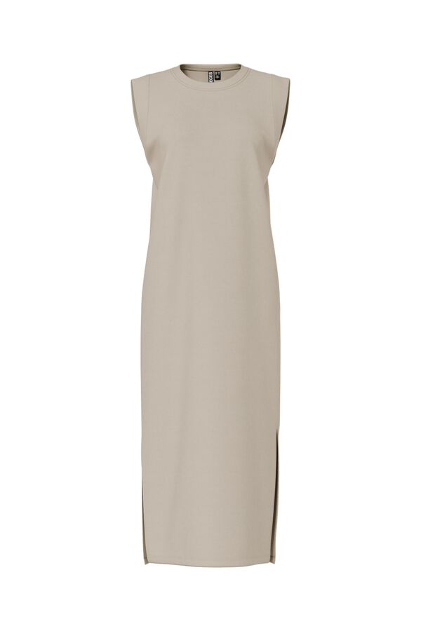 Pieces Cotton long dress brown