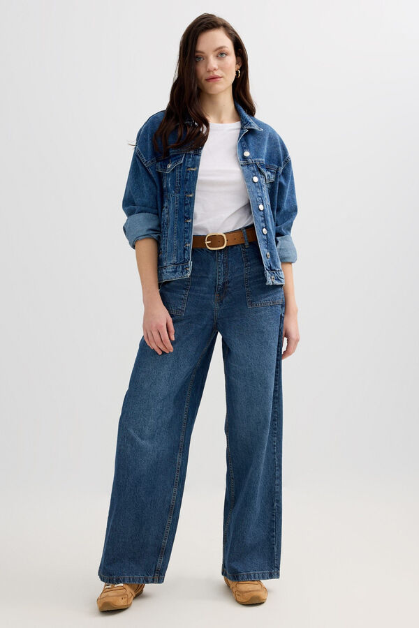 Inside Jeans wide leg azul