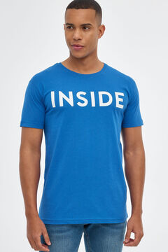Springfield Camiseta Básica Print Logo azul medio