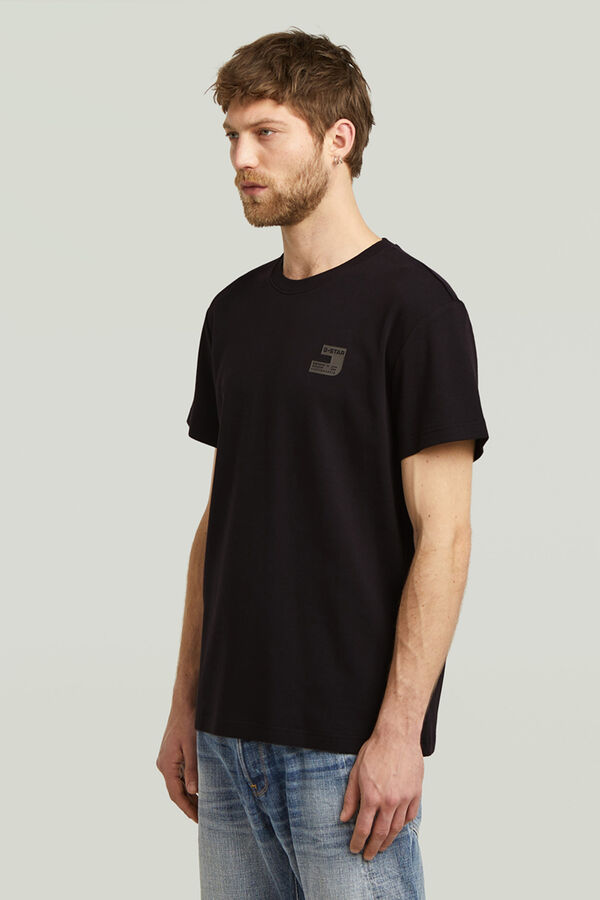 G-STAR Camiseta de manga corta y corte recto negro