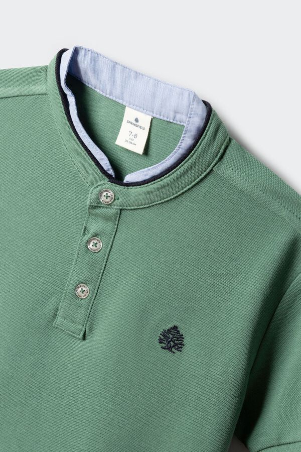 Springfield Kids Polo mao chambray ni&ntilde;o verde
