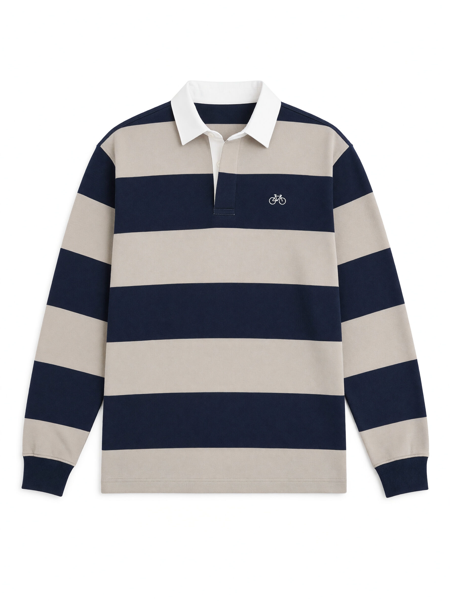 Springfield Striped woven rugby polo shirt