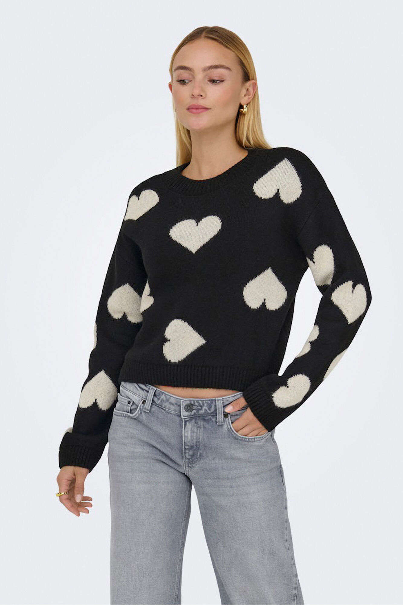 Only Jersey estampado corazones