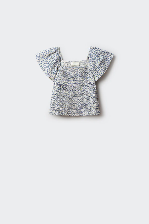 Springfield Kids Top sa cvetnim dezenom za devojčice Plava