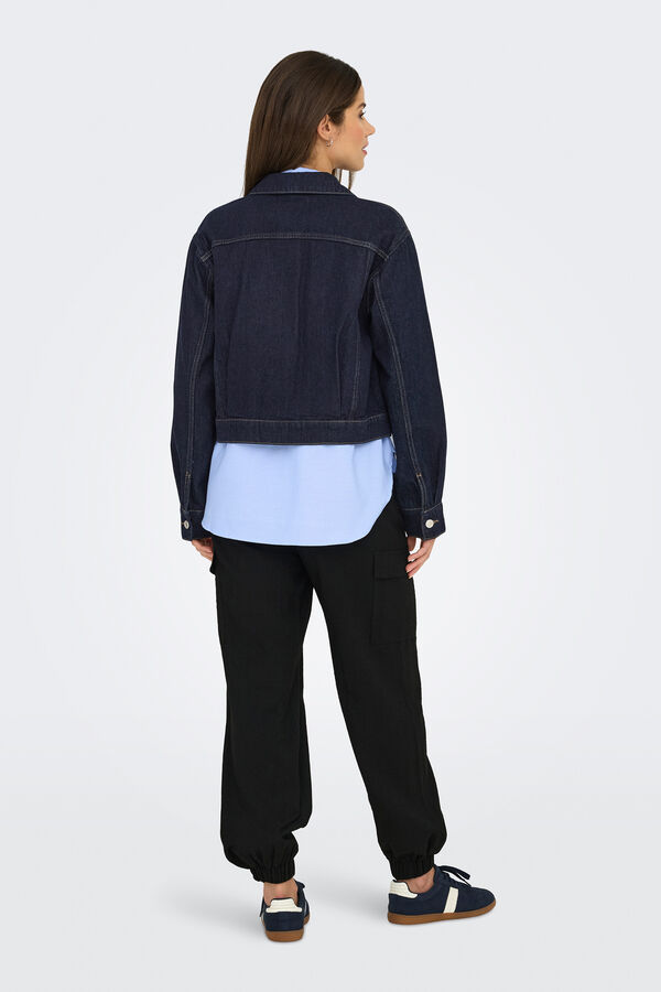 Only Denim jacket with pockets blue