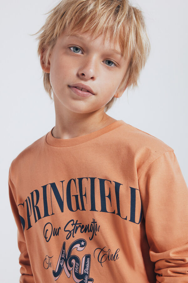 Springfield Kids Camiseta laranja de manga comprida Springfield para meninos vermelho