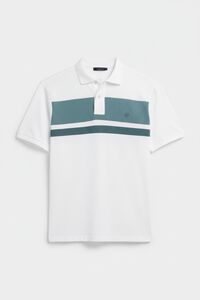 Springfield Polo de piqu&eacute; riscas estampadas regular fit